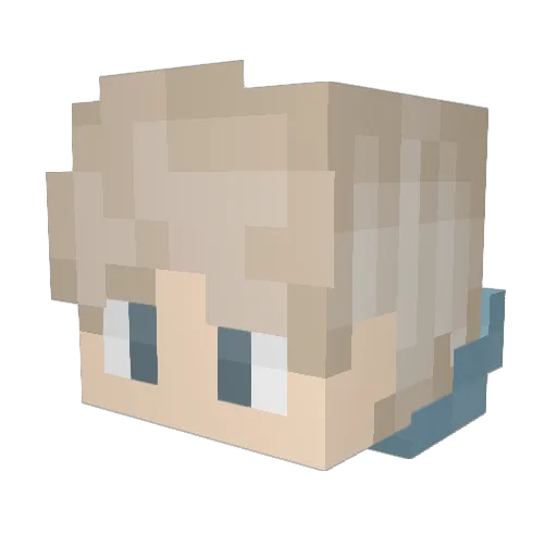 NoShifttttt Minecraft avatar head, 3D render