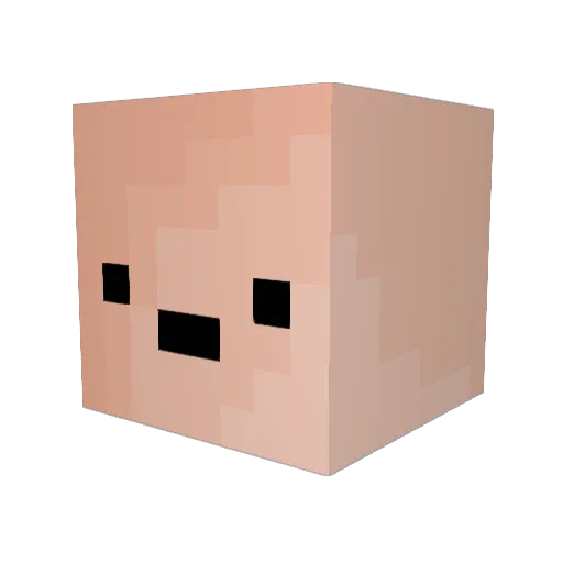 NoSide0 Minecraft avatar head, 3D render