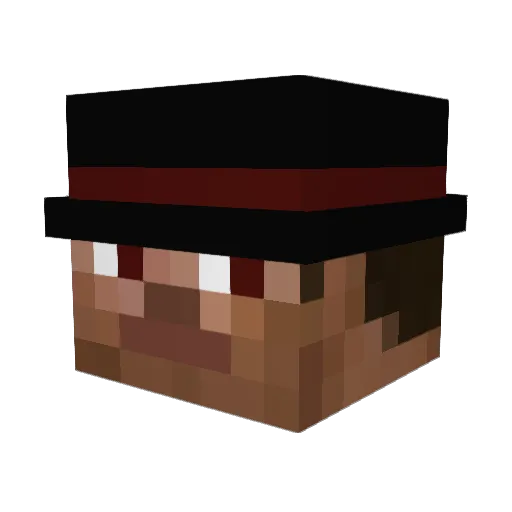 NoSkilRequired Minecraft avatar head, 3D render