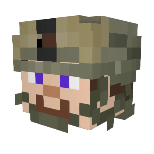 NoSkill_rxm Minecraft avatar head, 3D render