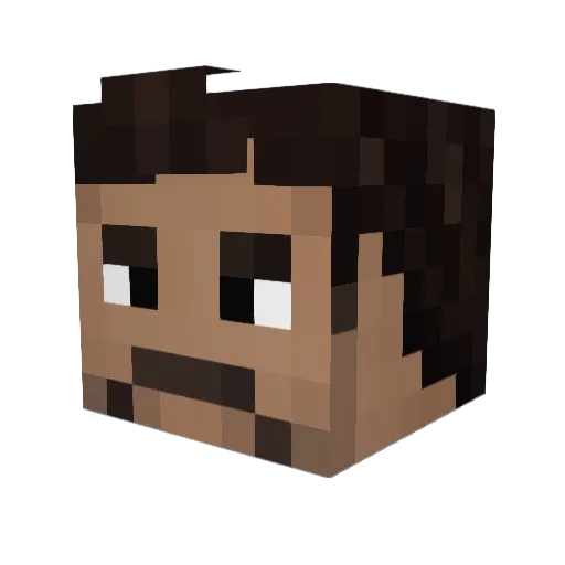 NoSlaying Minecraft avatar head, 3D render