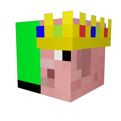 NoSpCr Minecraft avatar head, 3D render