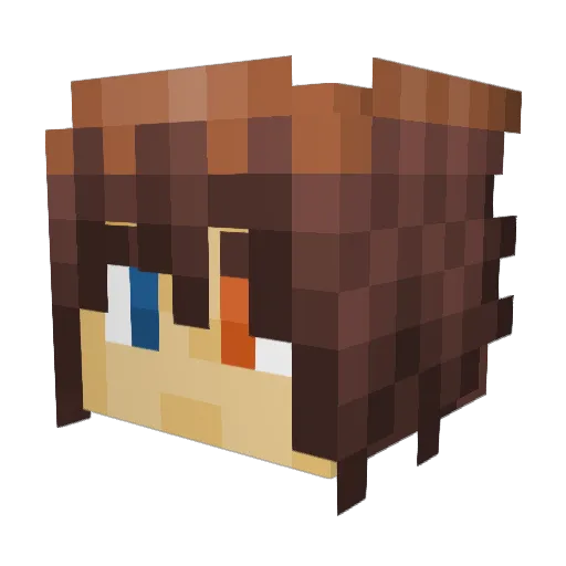 NoSpacesTho Minecraft avatar head, 3D render