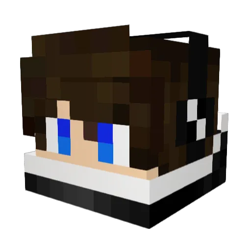 NoThirteen Minecraft avatar head, 3D render