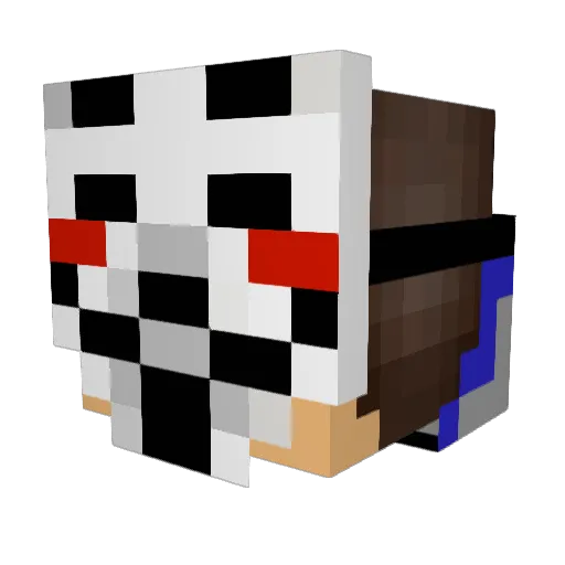 NoTime06 Minecraft avatar head, 3D render