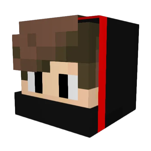 NoTrYSynxX Minecraft avatar head, 3D render