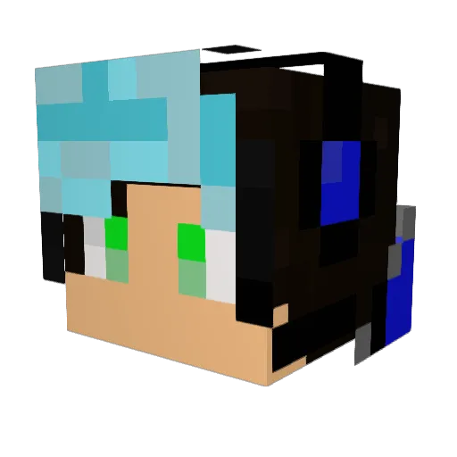 NoUntnt Minecraft avatar head, 3D render