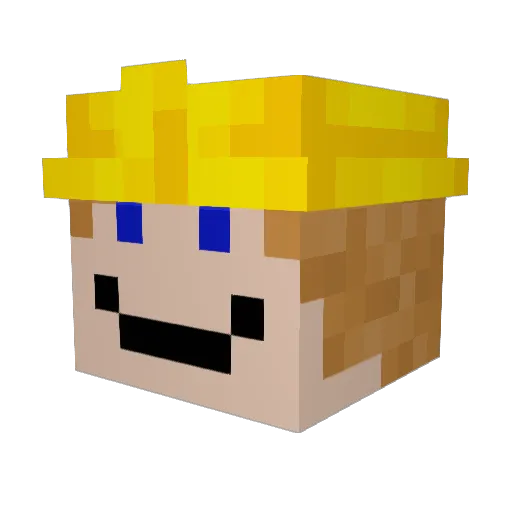 NoVa_Ddos Minecraft avatar head, 3D render