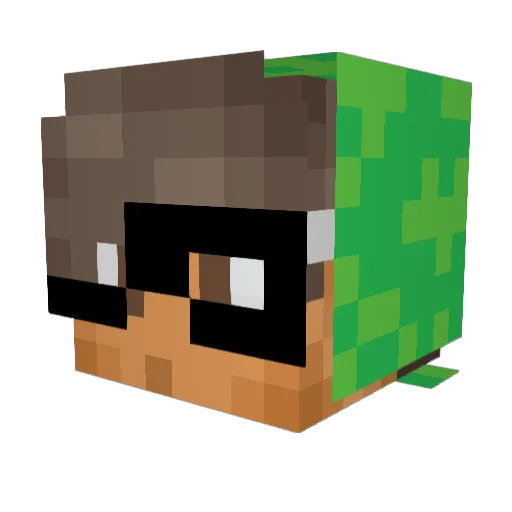 NoWayMarius Minecraft avatar head, 3D render