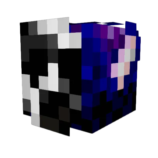NoWifiSignal Minecraft avatar head, 3D render