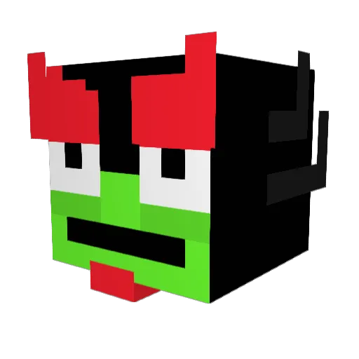 NoWorriez Minecraft avatar head, 3D render