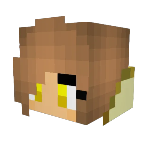 NoXPWaste Minecraft avatar head, 3D render