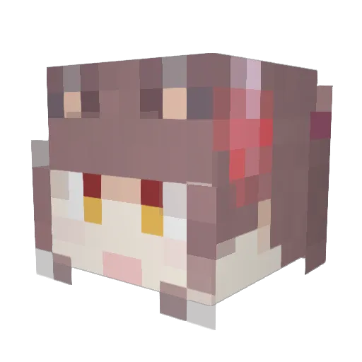 NoYoC Minecraft avatar head, 3D render