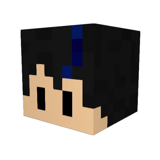 NoZenCC Minecraft avatar head, 3D render