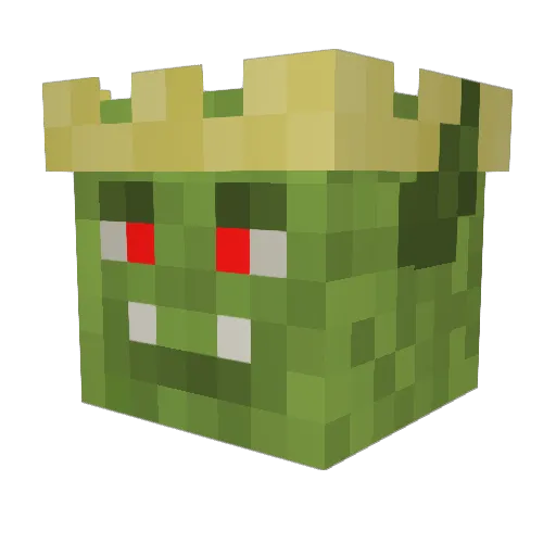 No_1_Goblin Minecraft avatar head, 3D render
