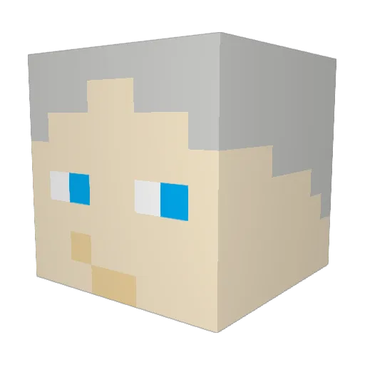 No_Arm Minecraft avatar head, 3D render