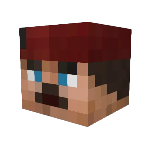 No_Idea_man Minecraft avatar head, 3D render