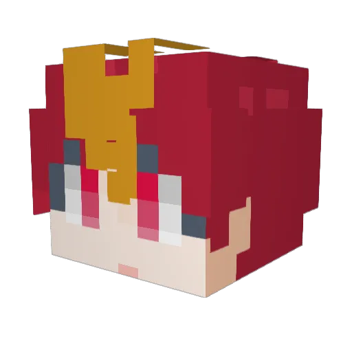 No_Jungsin Minecraft avatar head, 3D render