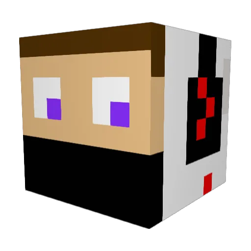 No_Ketsujin Minecraft avatar head, 3D render