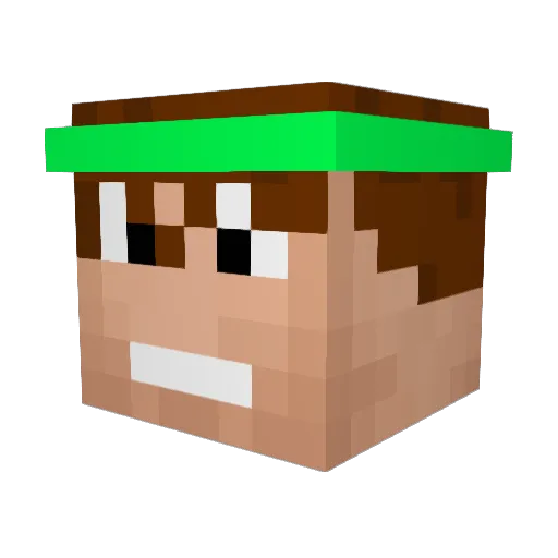 No_NameTV Minecraft avatar head, 3D render