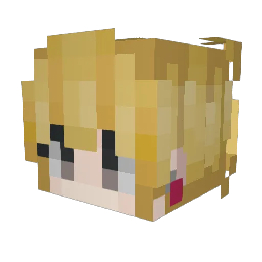 No_Plan_A Minecraft avatar head, 3D render