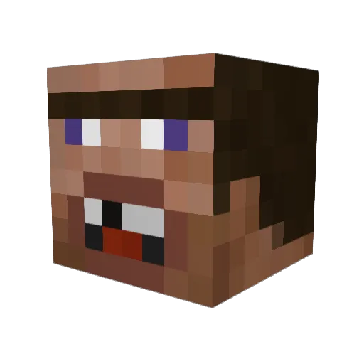 No_Rebel Minecraft avatar head, 3D render