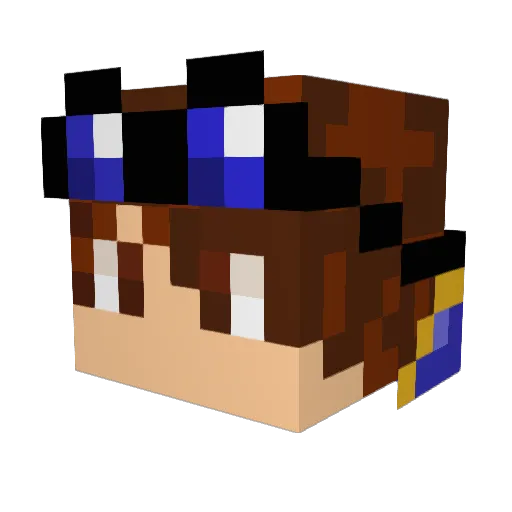 No_Teru Minecraft avatar head, 3D render