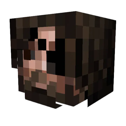 No_cty Minecraft avatar head, 3D render