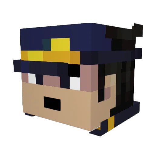 No_id_ty Minecraft avatar head, 3D render