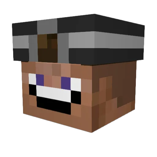 No_k Minecraft avatar head, 3D render