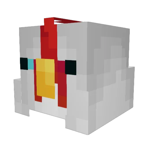 No_sleeping Minecraft avatar head, 3D render
