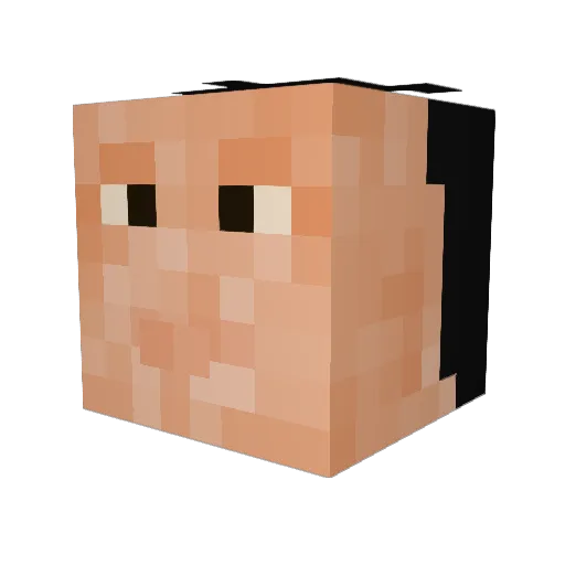 Noa0707 Minecraft avatar head, 3D render