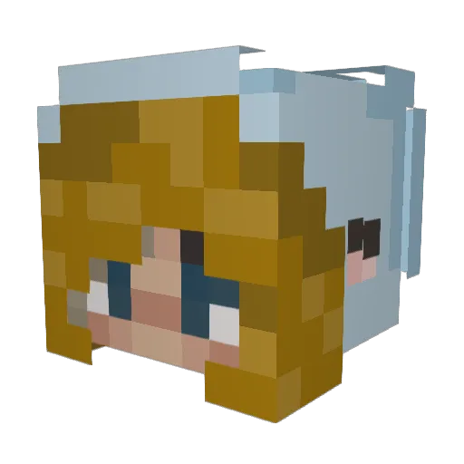 NoaBOO Minecraft avatar head, 3D render