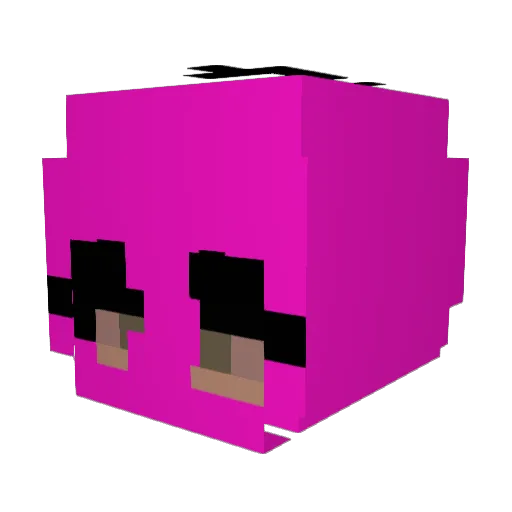 Noa_0567 Minecraft avatar head, 3D render