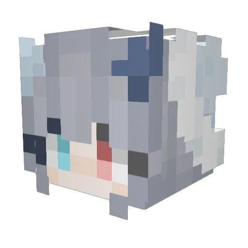 Noa_baka Minecraft avatar head, 3D render