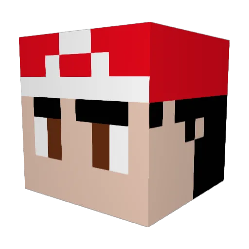 Noa_nuke Minecraft avatar head, 3D render