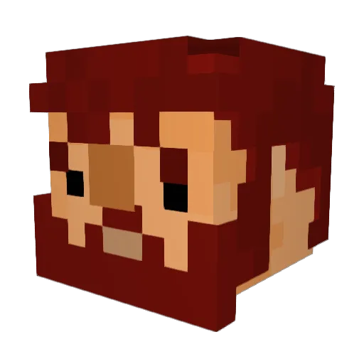 Noadle Minecraft avatar head, 3D render