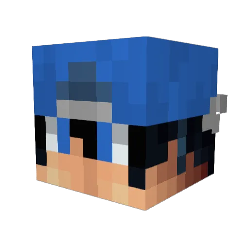 NoahBlue94 Minecraft avatar head, 3D render