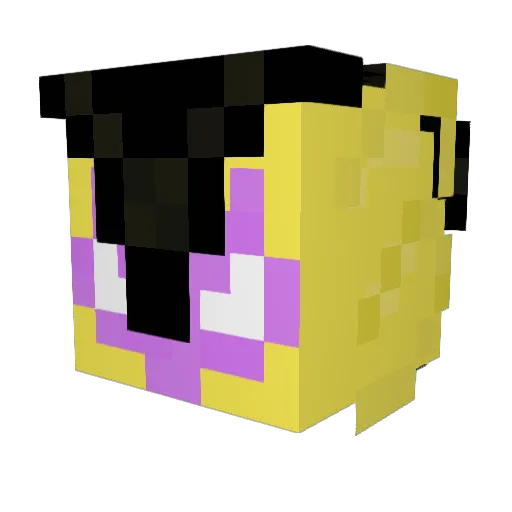 NoahBright Minecraft avatar head, 3D render