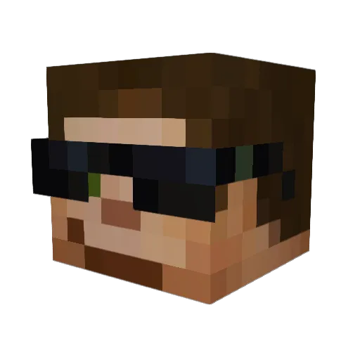 NoahHartington Minecraft avatar head, 3D render