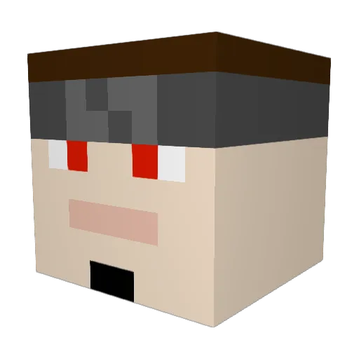 NoahKebab Minecraft avatar head, 3D render