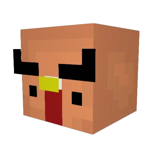 NoahRXS Minecraft avatar head, 3D render
