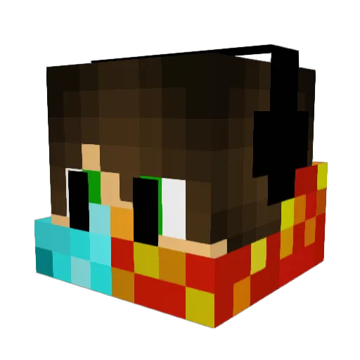 NoahSw Minecraft avatar head, 3D render