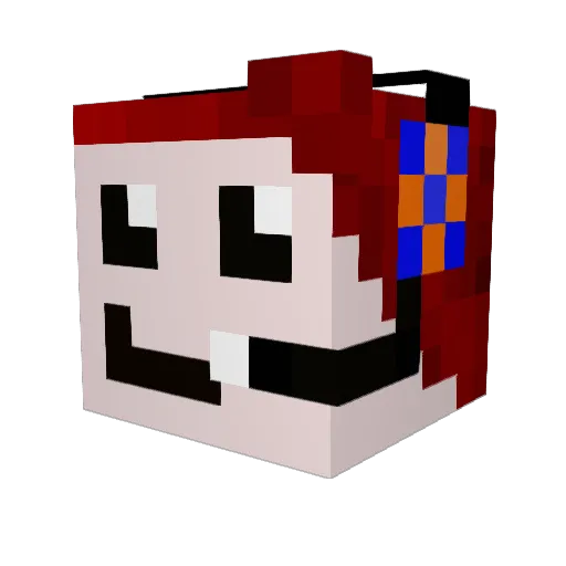 Noah_happy Minecraft avatar head, 3D render