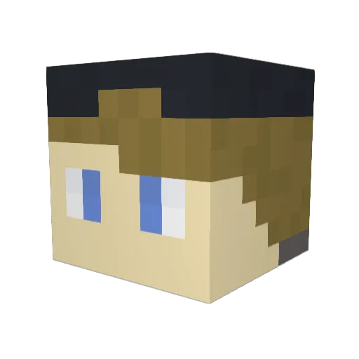 NoahhMC Minecraft avatar head, 3D render