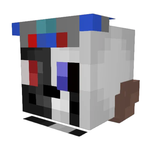 Noahiscommunist Minecraft avatar head, 3D render