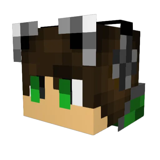 Noahline Minecraft avatar head, 3D render