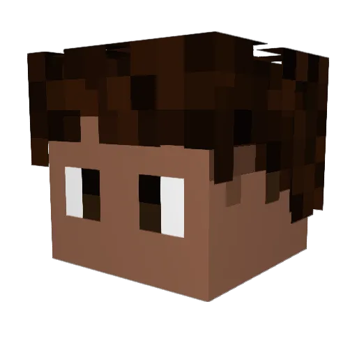 Noahloovesmoon Minecraft avatar head, 3D render