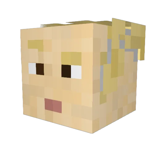 Noahnecro Minecraft avatar head, 3D render