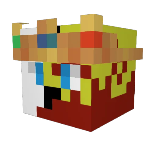 Noahnonobg Minecraft avatar head, 3D render